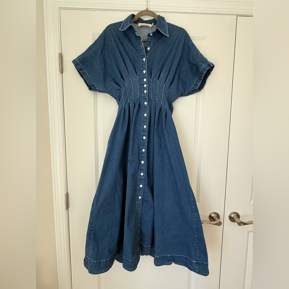 Anthropologie Blue Midi Dress - Picture 5 of 7